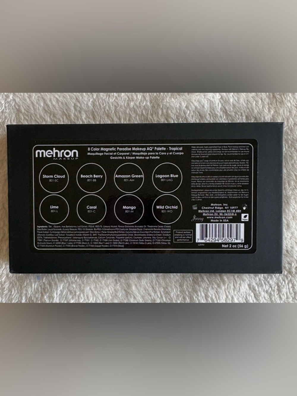 Mehron Paradise Tropical 8-Color Magnetic Palette - Vibrant Rainbow Shades - Picture 5 of 9